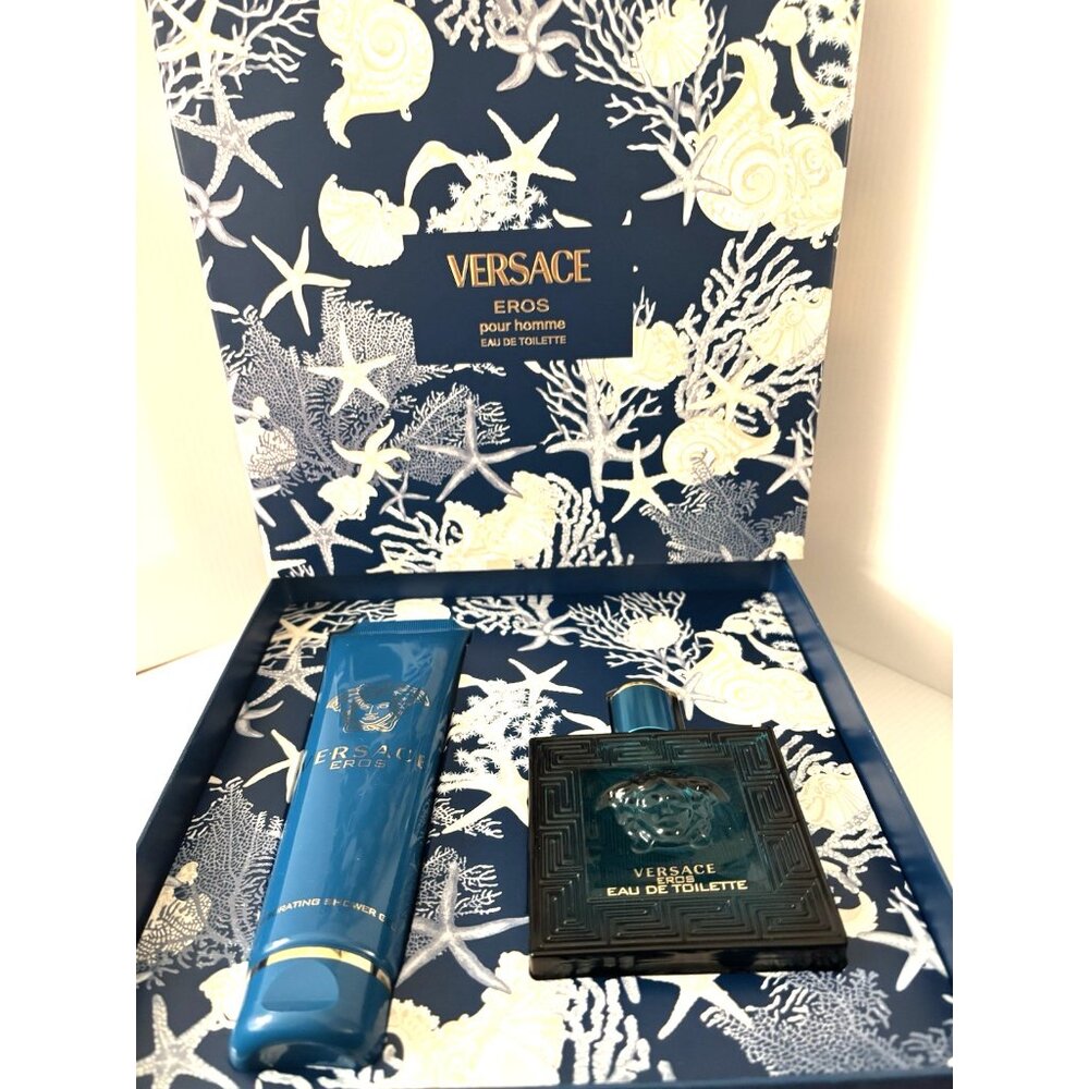 Versace Eros Pour Homme 100ml EDT +150ml Shower Gel Gift Set Men’s Fragrance NEW